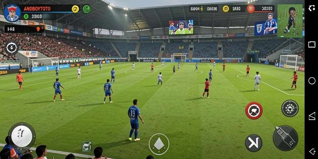 Tampilan gameplay ANOBOYTOTO dengan aksi pertarungan di lapangan.