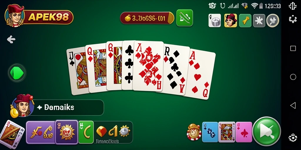 Tampilan gameplay seru dalam APEK88 dengan domino.