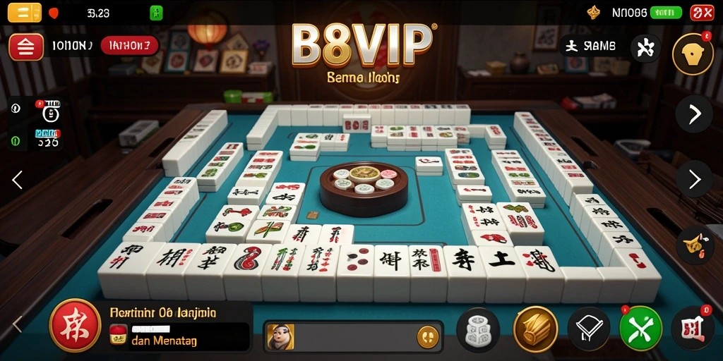 Tampilan gameplay B8VIP yang seru dalam permainan Mahjong.