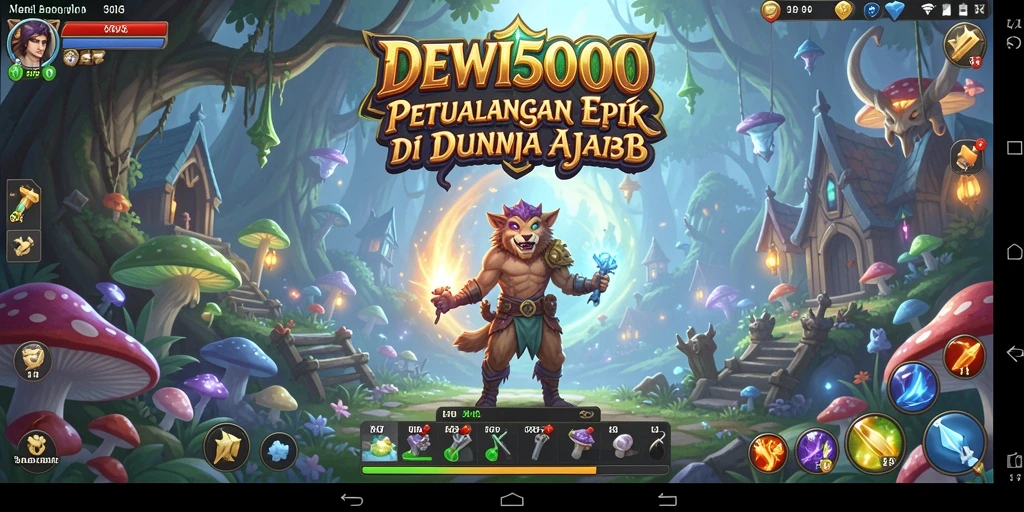 Tangkapan layar DEWI5000 menampilkan momen epic dalam permainan petualangan.