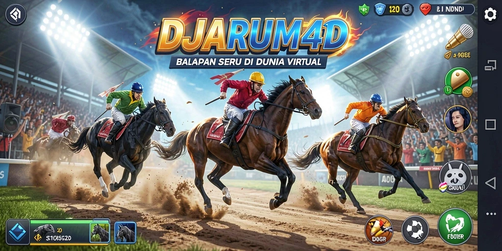 Gameplay DJARUM4D menampilkan aksi balapan yang cepat dan mendebarkan.