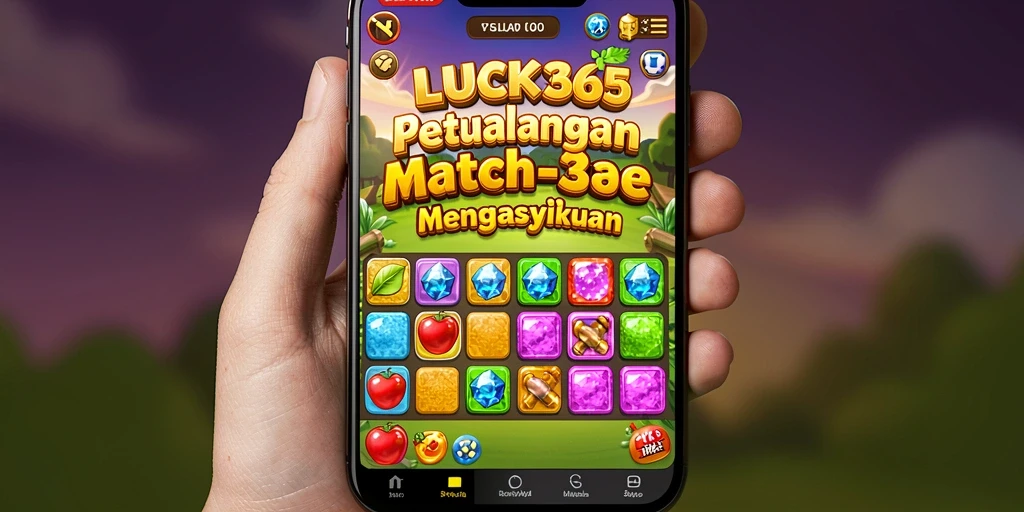 Tangkapan layar LUCK365 menampilkan gameplay Match-3 yang seru dan menarik.