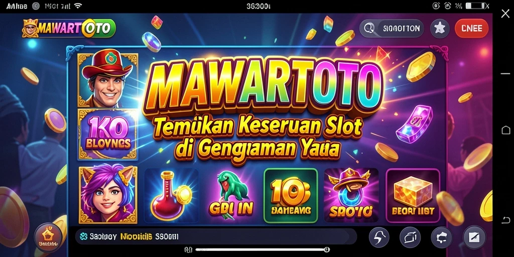 Tampilan gameplay menarik dari MAWARTOTO dengan berbagai tema Slot.