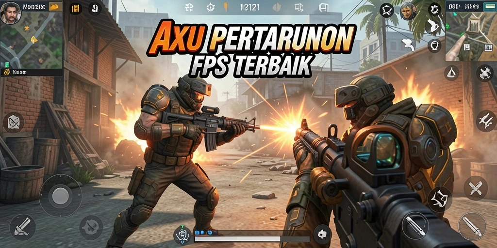 Tampilan gameplay MPO2121 yang penuh aksi di medan perang.