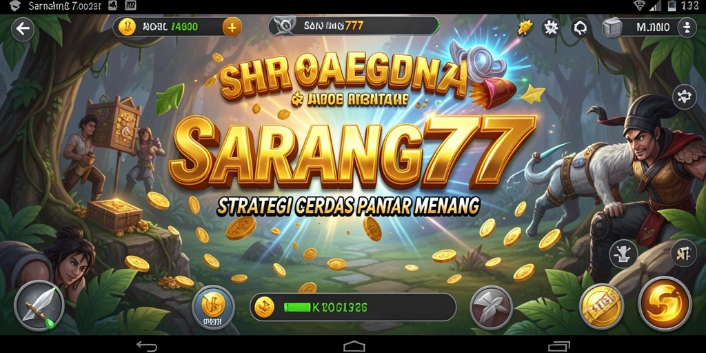 Tampilan menarik dari gameplay strategi dalam SARANG777.