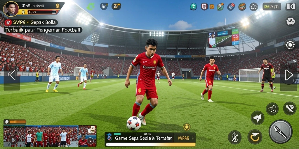 Tampilan gameplay seru SVIP8 yang menampilkan aksi sepak bola penuh strategi.