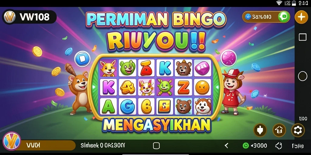 Tampilan gameplay Bingo yang mendebarkan dan penuh warna.